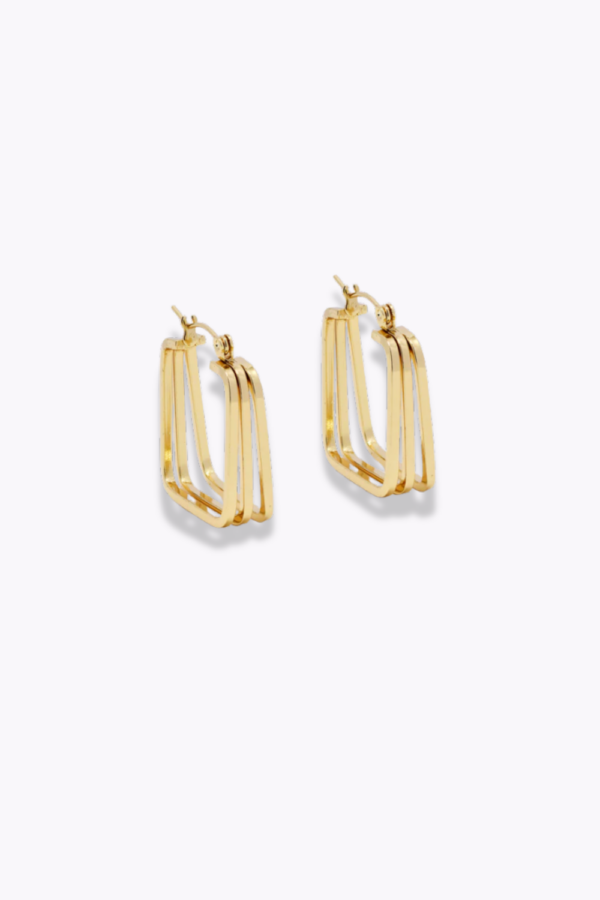 SassyChic Earrings - Split Square Hoops
